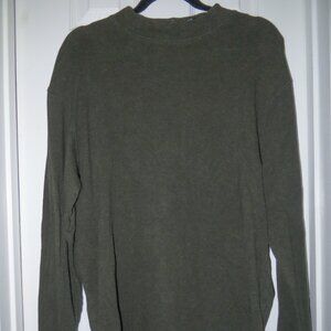 Croft & Barrow Dark Green Mens Mock Neck Sweater